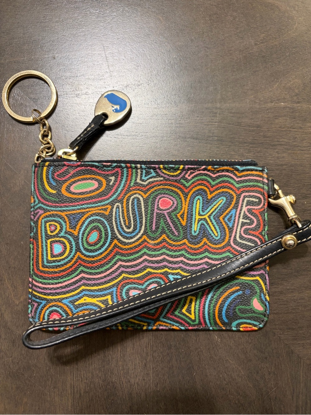 Dooney & Bourke Y2K Multicolor Graphic Wristlet Clutch
